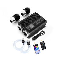 Kit d'éclairage LED RVB à fibre optique Twinkle Starlight Shooting Star Headliner RGBW émettant des couleurs Télécommande légère à intensité variable
