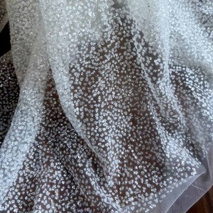 Tejidos de TUL decorados con tejidos en polvo brillantes tissu en poudre scintillant scintillant tissu tulle décoratif - Product Image 3