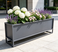 Jardinière sur pied en métal thermolaqué, grande taille, personnalisable, minimaliste, simple, écologique et durable, pour la maison, le jardin, l'hôtel et le commerce