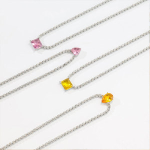 Collier pendentif tendance en acier inoxydable 316L personnalisé, bijoux fins, collier tennis avec zircon en forme de cœur pour femmes - Product Image 2