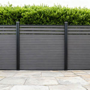 簡単設置、UV耐性、DIY、家庭用木質プラスチック複合材、プライバシー保護、安全フェンス、ガーデンWPCフェンスパネル、屋外用、アルミ支柱付き - Product Image 3