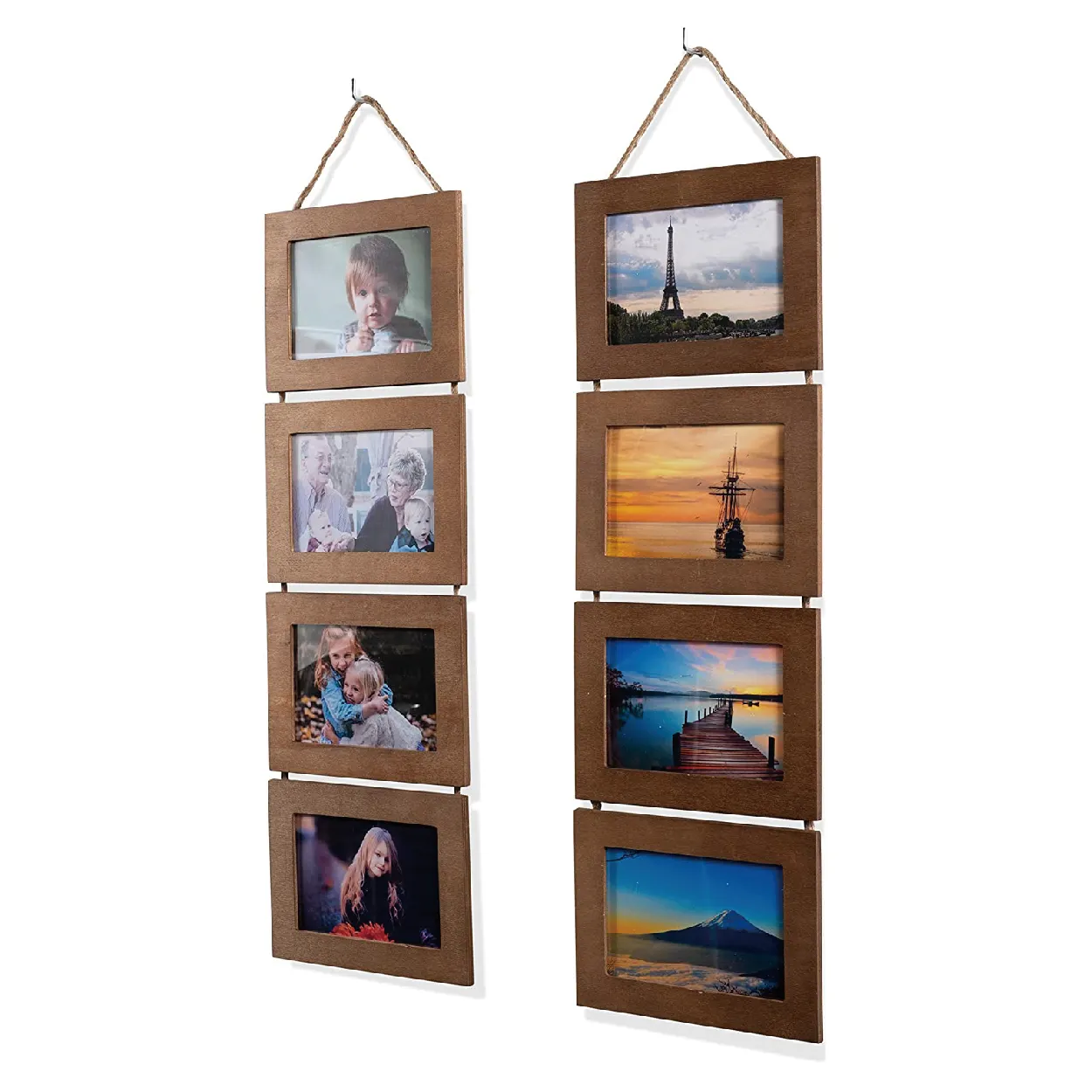 Rustic Wall Decor Hanging Wooden Photo Frame Collage Wood Picture Frame