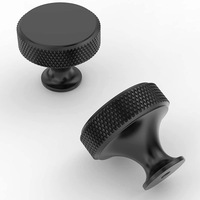 Poignée de porte de placard moderne minimaliste bicolore moletée en alliage d'aluminium, tube givré gris-noir pour tiroir de commode