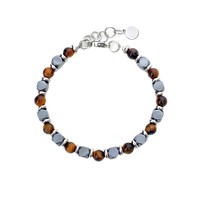 Gelang Batu Alam Lapis Lazuli Klasik yang Dapat Disesuaikan untuk Wanita & Pria, Grosir Perhiasan Hematit Tiger Eye, Gelang Manik-Manik Elastis, Hadiah