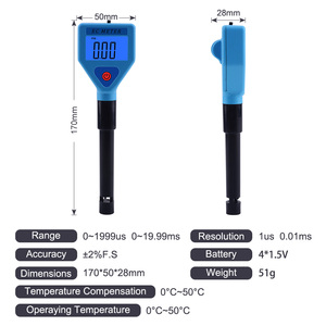 Xách Tay EC Meter Kỹ Thuật Số Màn Hình Chất Lượng Nước <span class=keywords><strong>Tester</strong></span> Nước Phân Tích Cho Bể Bơi Uống Hồ Cá Nước - Product Image 4