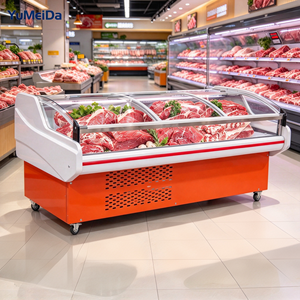 Vetrina Refrigerata Orizzontale Commerciale <span class=keywords><strong>a</strong></span> Temperatura Singola per Carne Fresca, Termostato Regolabile per Manzo, Agnello, Pollo, Supermercato - Product Image 1