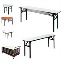 Table de salle à manger pliante rectangulaire de luxe de 6 ou 8 pieds, idéale pour cafés, mariages, banquets et buffets – Fabrication chinoise