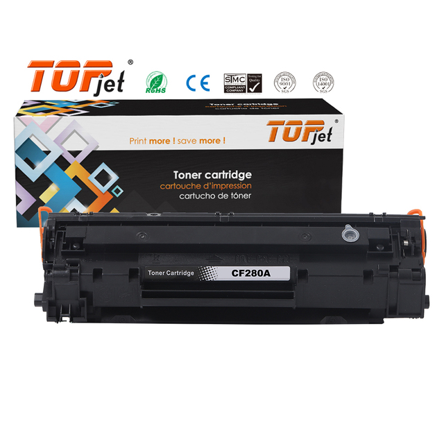 Topjet Original Quality CF280A 280A 280A CF280 Black Toner Cartridge Compatible for Hp Laserjet Pro 400 M401a M425dn Printer