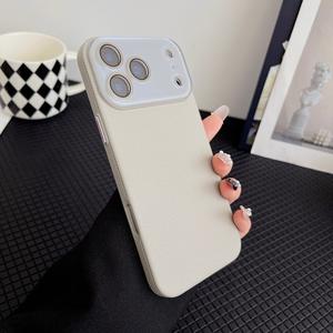 Funda para iPhone 17 Pro Max, textura de piel de lichi, película protectora para lente, cobertura total, a prueba de golpes - Product Image 5