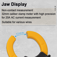 ANENG meteran jepit Digital DT3266 Material Multimeter Voltmeter 600V DC/AC indikator baterai rendah bahan ABS