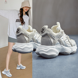 Zapatillas de Mujer de Plataforma con Suela Gruesa de Cuero Genuino Antideslizantes para Invierno, Novedad Otoño 2024, Aumento de 8cm - Product Image 6