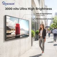 Pantalla Digital para Exteriores INGSCREEN con Gestión Remota en la Nube para Android, Red Wifi, 3000 Nits, Ajuste Automático de Brillo