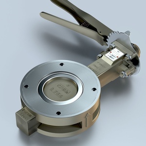 Conexión manual de acero al carbono con bridas de PTFE de doble excentricidad de alto rendimiento de grado industrial para aceite - Product Image 3