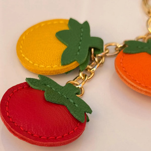 Cute cross-border spot fruit orange <b>bag</b> pendant, persimmon auspicious PU pendant, tassel accessory, exquisite <b>bag</b> <b>charm</b> - Product Image 4