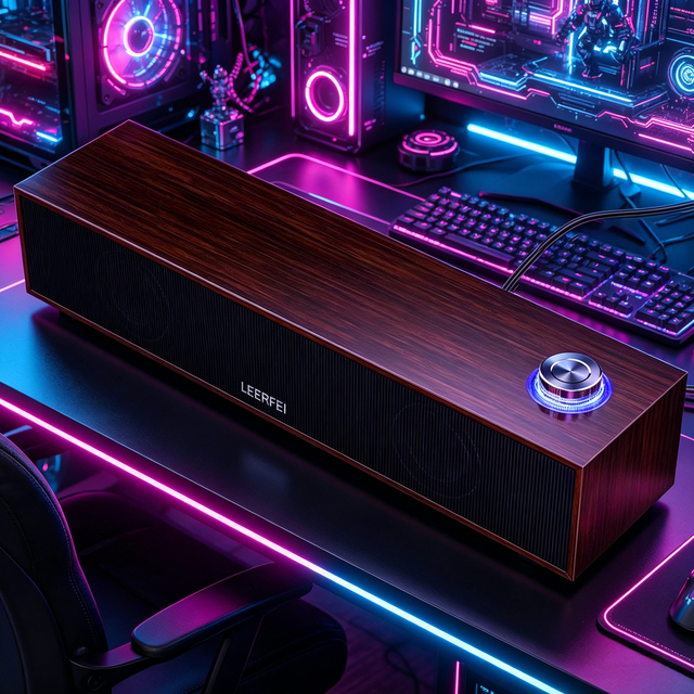 Classic Wooden Box Wired/Wireless Dual-use Dual Speaker Echo Wall Desktop Wooden Speaker HiFi Sound Quality 3.5mm Audio Jack