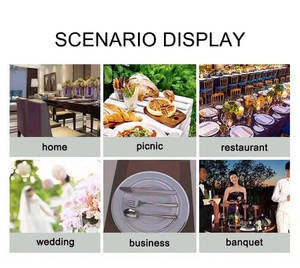 Cubiertos Desechables de Plástico Plateado para Bodas, Restaurantes y Catering, Juego de Tenedores, Cucharas y Cuchillos, Utensilios de Mesa - Product Image 6