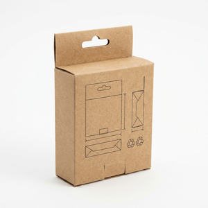 Simple Window Hanging Hole Paper <b>Box</b>, Custom Logo For Earphone Data Cable Gift <b>Packing</b> - Product Image 5