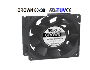 พัดลมแกน DC รุ่น Crown AGQ08038_12L พร้อมใบพัดพลาสติกแบบลูกปืน รองรับ OEM สำหรับใช้งานในอุตสาหกรรม - Product Image 6