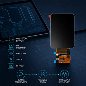 Modul Layar AMOLED Premium 3,54 Inci Resolusi Tinggi 640x960 MIPI 2-Lane untuk Perangkat Industri Genggam Pintar - Product Image 2