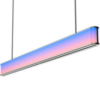 Lámpara Colgante Lineal LED RGB Inteligente, Control por Gestos, Aplicación, WiFi, Control Remoto, Regulable, Moderna, para Comedor, Isla de Cocina