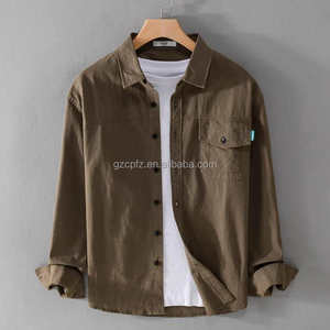 Primavera e autunno pantaloni lunghi retrò giapponesi, <span class=keywords><strong>camicia</strong></span> giacca Casual da <span class=keywords><strong>uomo</strong></span>, puro cotone semplice, artistico, Trendy e Versatile Top - Product Image 5