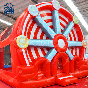 Château gonflable durable en PVC |   Structure gonflable Grande Roue avec toboggan pour fêtes d'anniversaire et locations pour enfants - Product Image 1