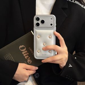 כיסוי טלפון חדש מעור עם ניטים ופנינים לאייפון 17 פרו מקס, יוקרתי, דגם סִגְנוֹן 16פרו 14 קריאייטיב 17, כיסוי מגן נגד נפילות - Product Image 2