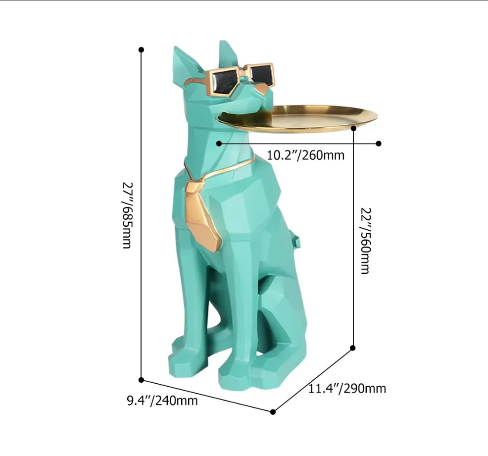 Modern green tissue storage side table tray end table