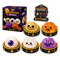 Lot de 5 jouets anti-stress avec décoration d'Halloween mignonne, Squishies Ghost Bao Bun et Squishies Dumpling effrayants à paillettes pour Halloween