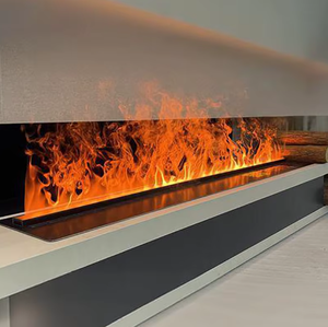<span class=keywords><strong>Chimenea</strong></span> Eléctrica de Pared con Atomización Integrada, 70/80/100/<span class=keywords><strong>150</strong></span>/200cm, Temporizador Inteligente, Llama Simulada LED - Product Image 1