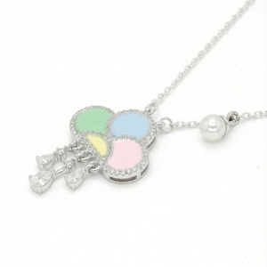 [ Hong Kong International Jewellery Show ] Whimsical Air Balloon-Inspired Pastel Cloud Layered <b>Statement</b> <b>Necklace</b> with Enamel - Product Image 2