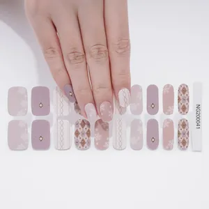 Nail Art Nail Art Wholesale Price Nail Art Design Semi Cured Gel Nail Wraps Factory Hot Selling Gel Nail Set For Sale