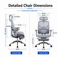 Chaise de bureau ergonomique personnalisée de haute qualité avec dossier haut et design en maille pour le bureau à domicile – Vente en gros directe usine