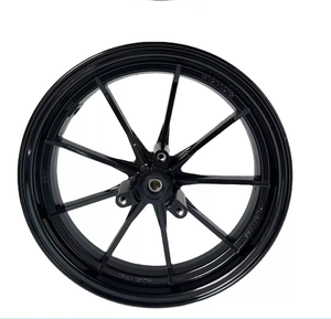 12 Zoll schwarz Vorderrad Aluminium legierung Faser Roller Motorrad Elektro fahrzeug Vorderrad - Product Image 4