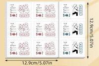 52-Wochen-Sparbuch, Budgetplaner im Taschenformat, Geldbörse, Notizbuch für Bargeld, einfacher Ausgabenplaner