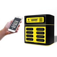 Borne de recharge Powerbank 8 emplacements, station de batteries au lithium polymère 5000 mAh pour usage public