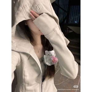 Lulu Original Breathable for for Hoodie Full-zip Hooded <strong>Yoga</strong> Shirt Slim-fit Casual Top <strong>Jacket</strong> - Product Image 4