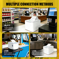 Impresora Térmica de Recibos de 80mm Compatible con USB y POS, con Cortador Automático, para Restaurantes, Cocinas y Supermercados