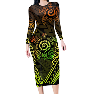 Polynesian Tribal Floral Samoa Made Clothing Wholesale in Wears Plus Size Casual <strong>Dresses</strong> Women Elegant <strong>Sexy</strong> <strong>Long</strong> <strong>Dresses</strong> Women - Product Image 5