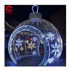 أضواء LED لعيد الميلاد في الهواء الطلق ديكور كبير 3d الكرة قوس أضواء نمط قوس الزخرفية
