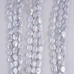 Perlas Sueltas Redondas Blancas de Agua Dulce de 13 mm, Forma Barroca, para Hacer Collares Hechos a Mano - Product Image 1