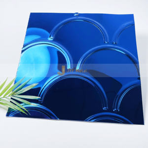 EX439 Plaque décorative murale artistique en acier inoxydable gaufré moderne pour la décoration intérieure - Product Image 3