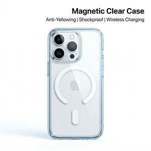 <span class=keywords><strong>Coque</strong></span> de téléphone magnétique transparente anti-jaunissement pour <span class=keywords><strong>iPhone</strong></span> 17 16 15 <span class=keywords><strong>Pro</strong></span> <span class=keywords><strong>Max</strong></span>, antichoc, compatible avec la charge sans fil, en TPU+PC - Product Image 2
