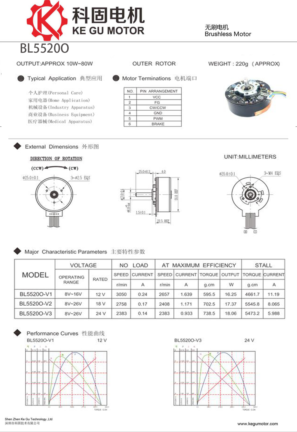55mm bldc brushless dc BL5520 motor 24v 3800 RPM fascia muscle massage gun motor BL5520O
