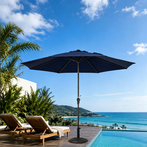 Sombrillas de Exterior Modernas de Hierro de Alta Calidad Personalizadas <span class=keywords><strong>MIA</strong></span> para Hoteles y Parques, Sombrillas de Jardín para Terraza de 2.7 Metros - Product Image 1