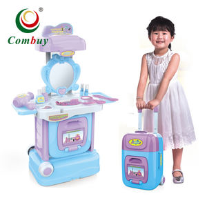 Ensemble de maquillage de princesse pour enfants, <span class=keywords><strong>valise</strong></span> en plastique, jouets, <span class=keywords><strong>coiffeuse</strong></span>, offre spéciale - Product Image 1