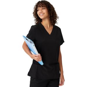 Floralhue Women's V-Neck Scrub Top With 4 Pockets Breathable Medical Uniform Hospital Use Cotton Blend Knitted Fabric - Product Image 4