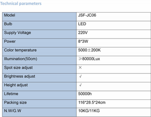 Lampe d'examen médicale LED à luminosité élevée et couleur améliorée, réglable, fabriquée par un fabricant professionnel, pour une utilisation en clinique et à l'hôpital - Product Image 5