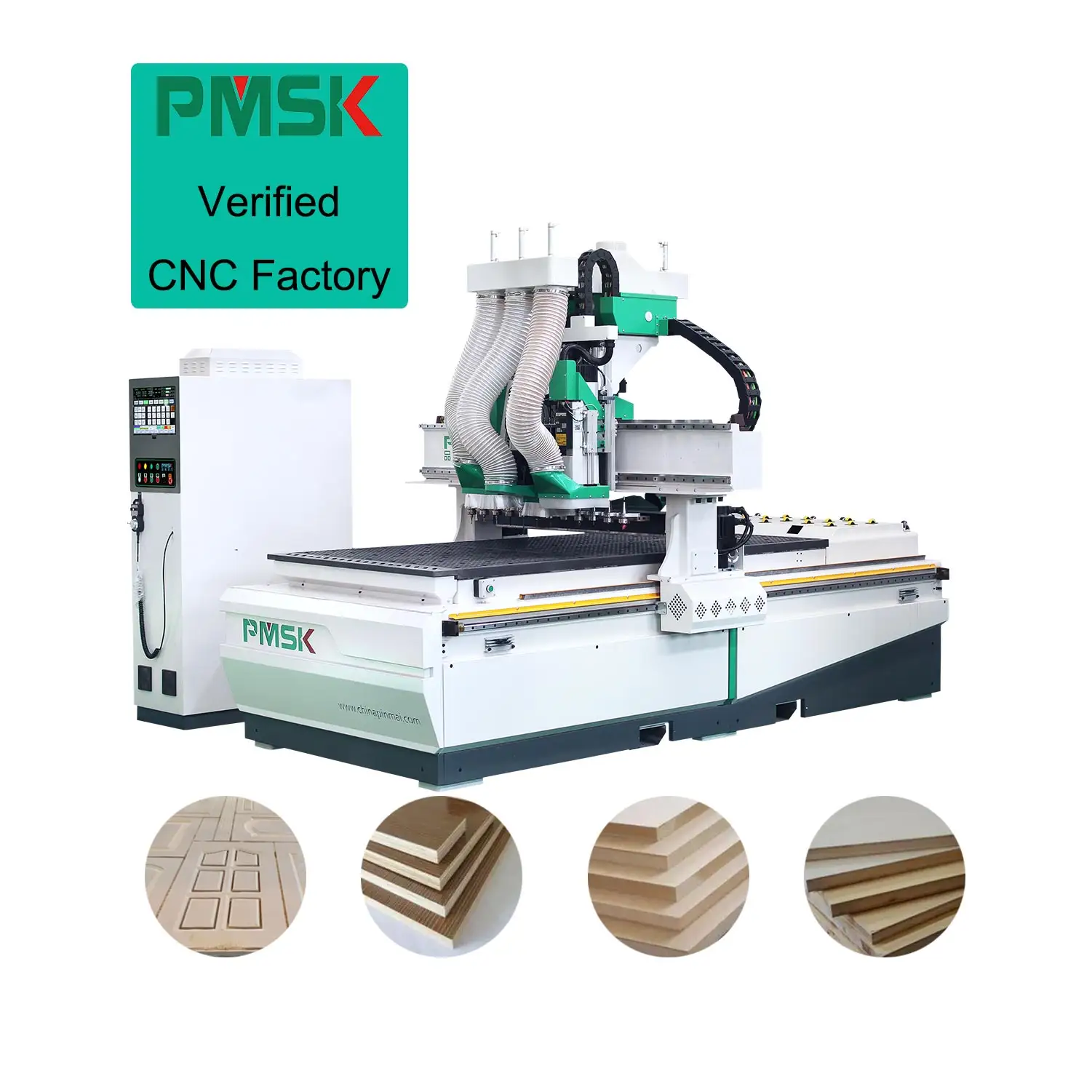 Ahşap oyma makinesi mutfak dolabı 1325 Cnc Atc Router yuvalama 4 iğ ile testere