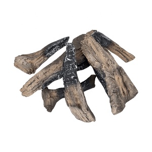 <span class=keywords><strong>Chimenea</strong></span> de gas de madera artificial Registros Chimeneas de gas sin ventilación <span class=keywords><strong>para</strong></span> decoración Registros de gas de cerámica - Product Image 1